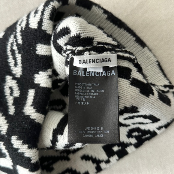 🖤Balenciaga🖤Wool Knit Logo Beanie - Picture 7 of 10